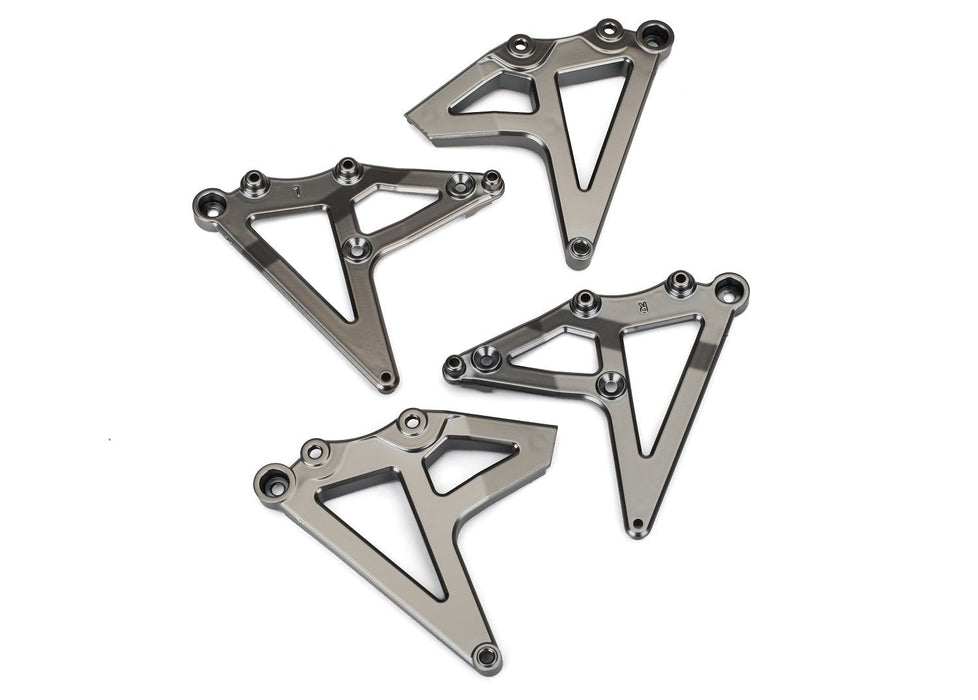Shock mounts, rear (left & right) (satin black chrome-plated)