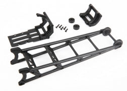 Wheelie bar, black (assembled)/ wheelie bar mount