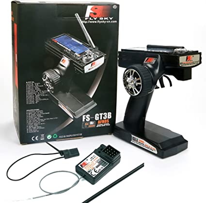 Flysky FS-GT3B Rc Transmitter Receiver 2.4Ghz 3 Channel, with FS-GR3E Failsafe Receiver