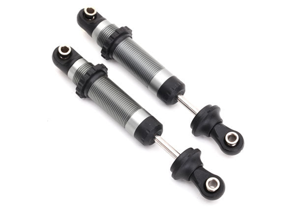 Shocks, GTS, silver aluminum (assembled with spring retainers) (2)
