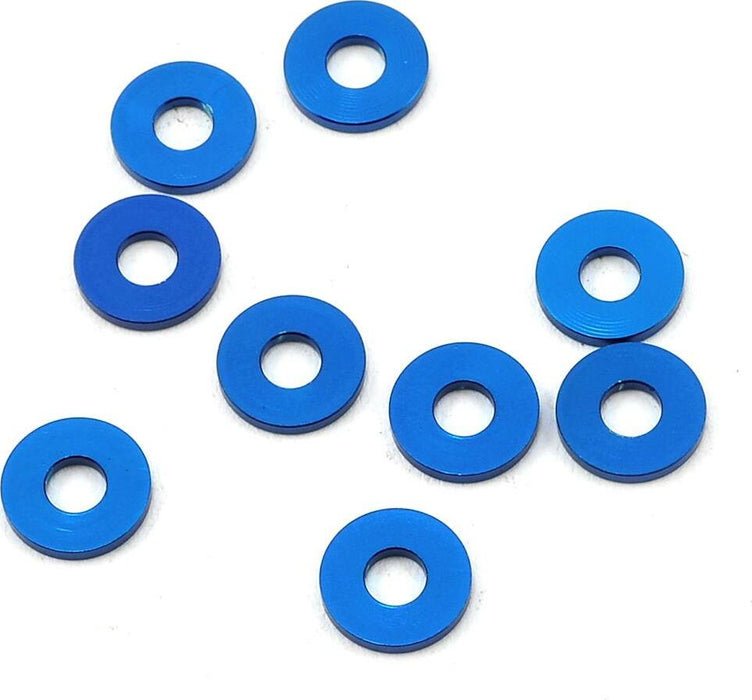 Team Associated 7.8x1.0mm Aluminum Bulkhead Ball Stud Washer (Blue) (10)