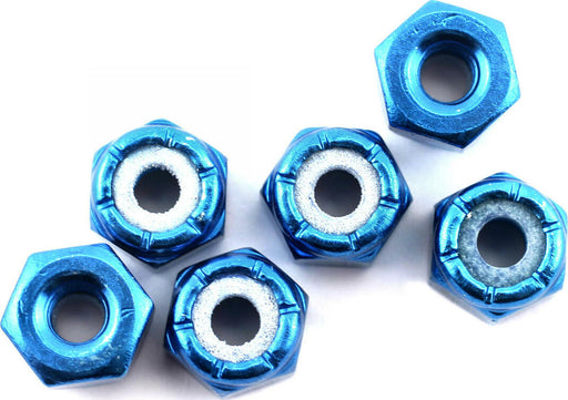 Team Associated 8/32 Aluminum Locknut (Blue Anodized) (6)