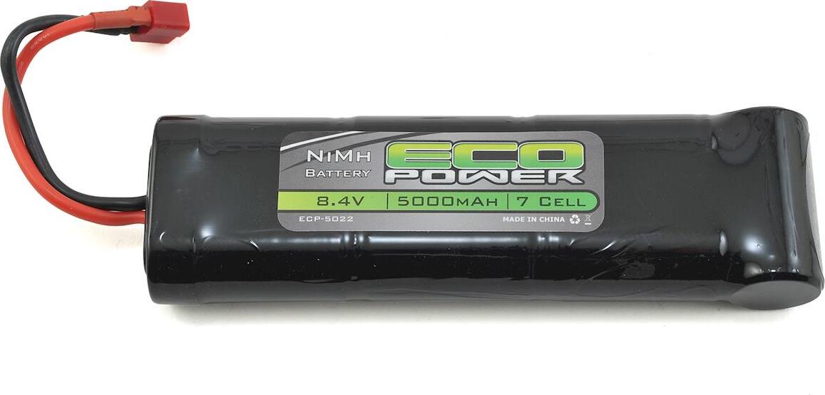 EcoPower 7-Cell NiMH Stick Pack Battery w/T-Style Connector (8.4V/5000mAh)