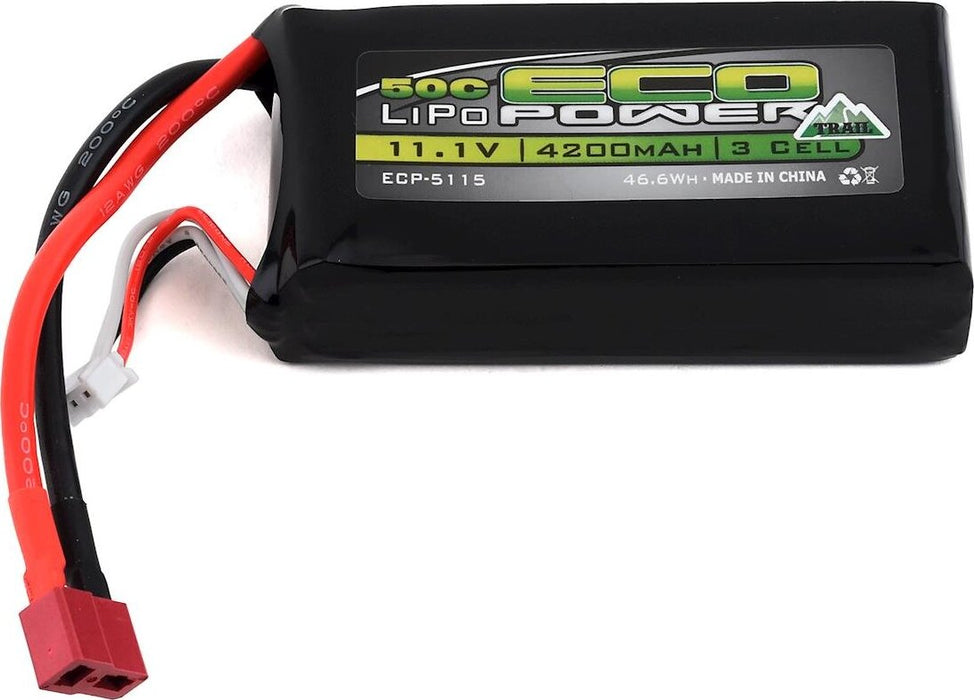 EcoPower "Trail" 3S Shorty 50C LiPo Battery (11.1V/4200mAh)
