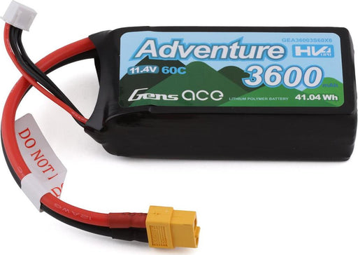 Gens Ace 3s LiHV LiPo Battery 60C w/XT-60 Connector (11.4V/3600mAh)