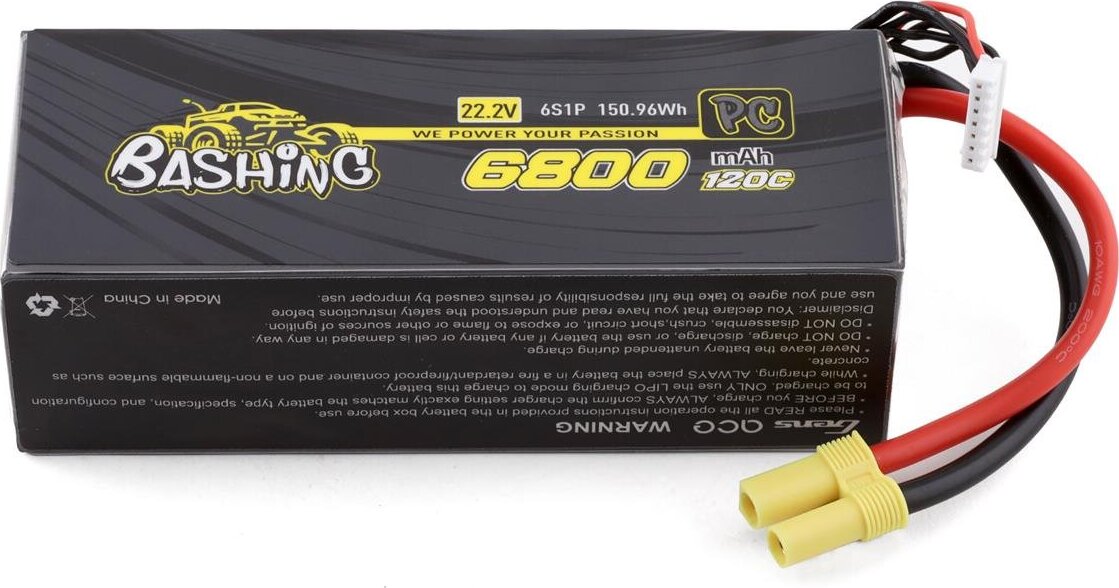 Gens Ace 6S Bashing Pro LiPo Battery Pack 120C (22.2V/6800mAh)