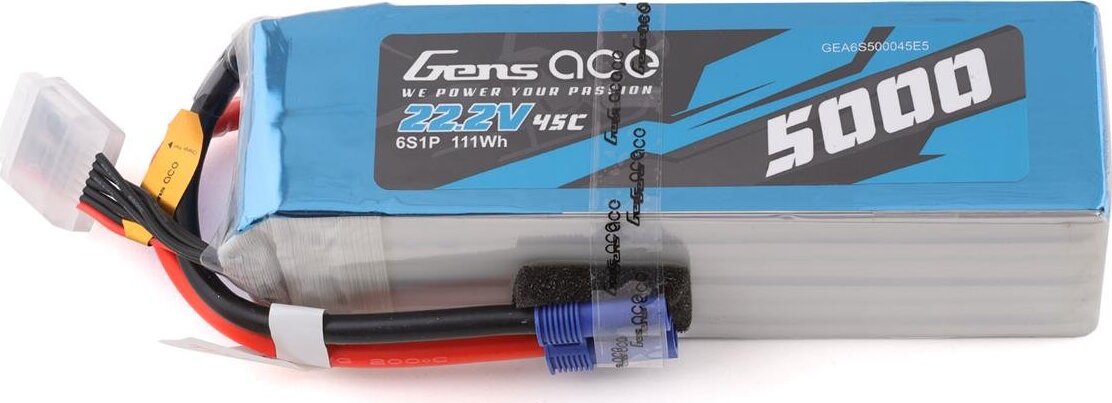 Gens Ace 6s LiPo Battery 45C (22.2V/5000mAh)