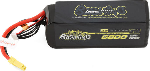 Gens Ace 6S Bashing Pro LiPo Battery Pack 120C (22.2V/6800mAh)