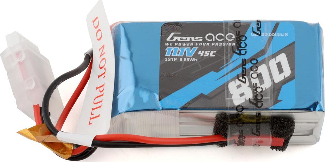 Gens Ace 3S LiPo Battery 45C (11.1V/800mAh)