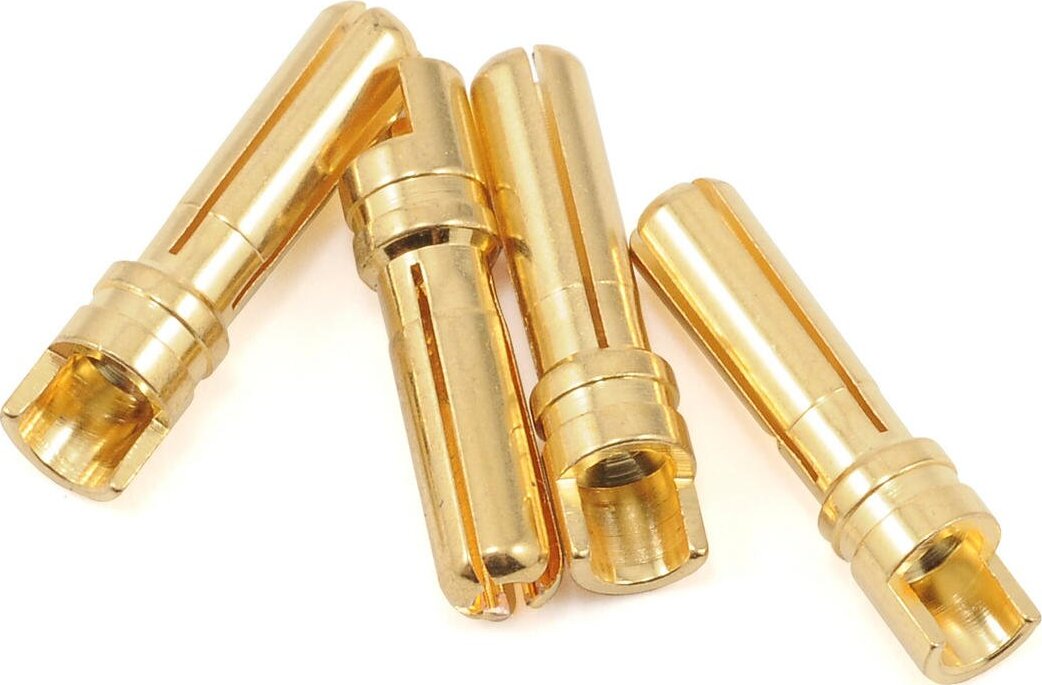 ProTek RC 4.0mm "Super Bullet" Solid Gold Connectors (4 Male)