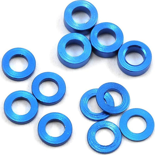 ProTek RC Aluminum Ball Stud Washer Set (Blue) (12) (0.5mm, 1.0mm & 2.0mm)