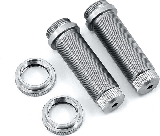 ST Racing Concepts Aluminum Threaded Rear Shock Body Set (Silver) (2) (Slash)