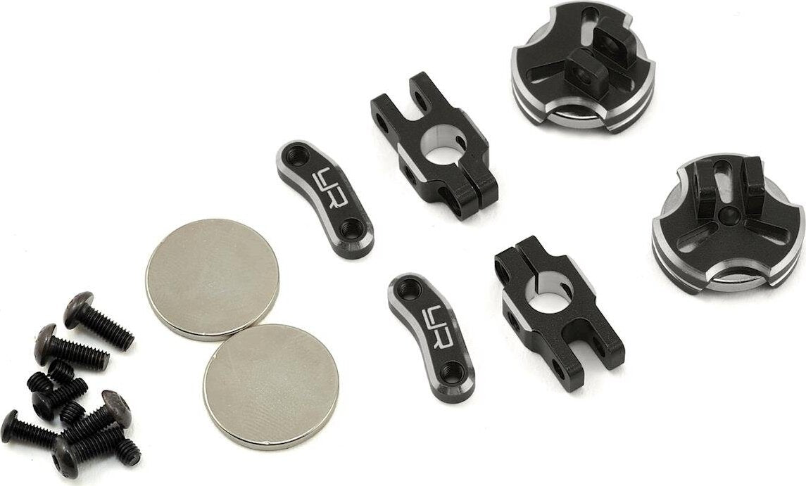 Yeah Racing Aluminum CNC Magnetic Invisible Body Mount (Black)