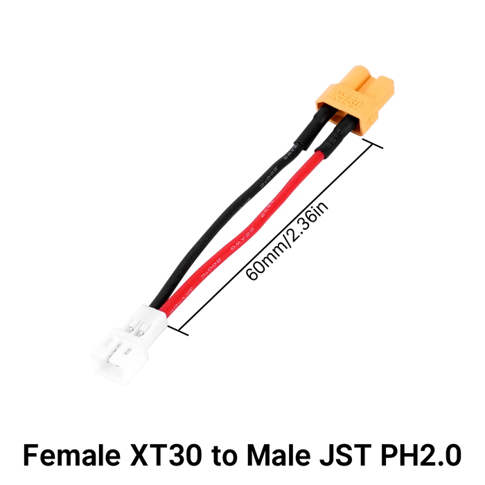 Female XT30 to Male JST PH2.0