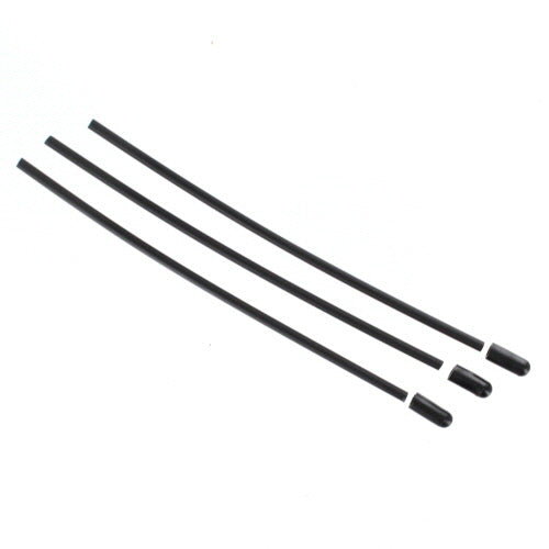 Antenna Pipe with Cap, Black (3pcs)