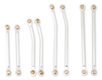 AZTAB 1/18 TRX-4M Aluminum Alloy Links, Silver