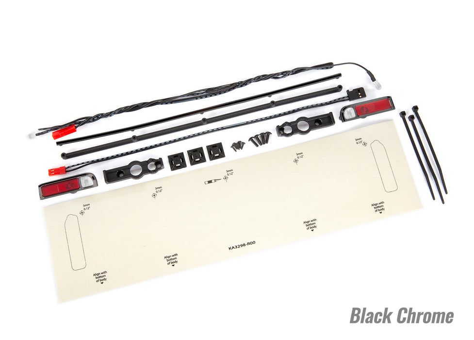 LED LIGHTS/TAIL LIGHTS RED, BLK CHROME TRIM