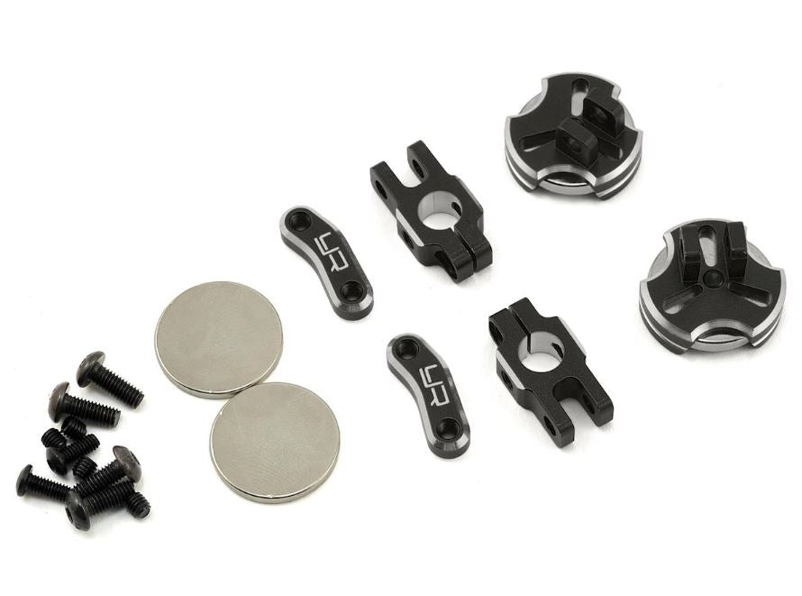 Yeah Racing Aluminum CNC Magnetic Invisible Body Mount (Black)