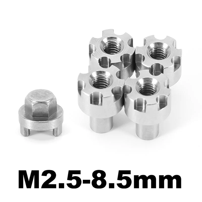 4PCS M2.5 Stainless Steel Wheel Nuts 8.5mm (TRX4M) TRA5158