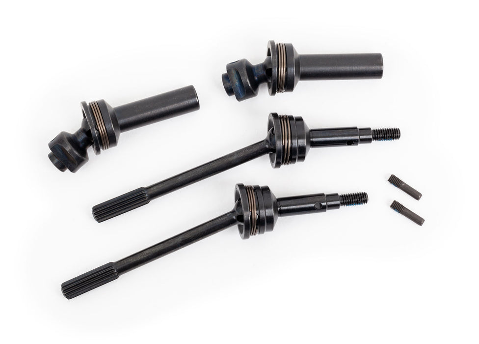 Driveshafts, rear, extreme heavy duty, steel-spline constant-velocity with 6mm stub axles