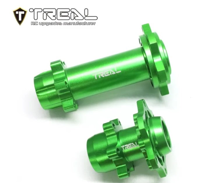 TREAL LOSI 1/4 Promoto MX Motorcycle Wheel Hex Hubs Set, Aluminum 7075 Front & Rear Hubs CNC Machined Upgrades (Green) LOS362005