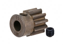 Pinion Gear, 11-T pinion (1.0 metric pitch) (fits 5mm shaft)/ set screw (for use only with steel spur gears)
