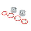 Wheels, Silver, Red Bead Lock (2): DBXL-E 2.0