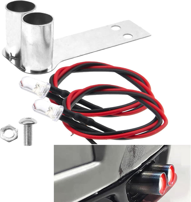 Simulation Exhaust Pipe Tailpipe LED Modified