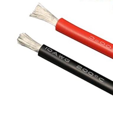 10 Gauge Silicone Wire red and Black 10 AWG Stranded Copper Wire