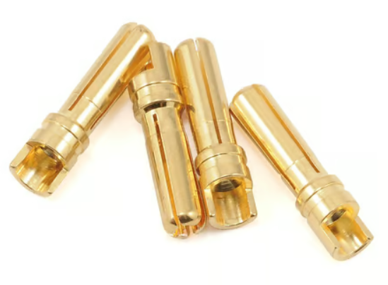 ProTek RC 4.0mm "Super Bullet" Solid Gold Connectors (4 Male)
