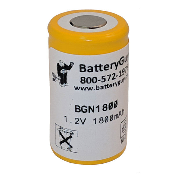 BatteryGuy Sub C Cell Replacement 1.2 V 1800 mAh Nickel Cadmium Battery Rechargeable