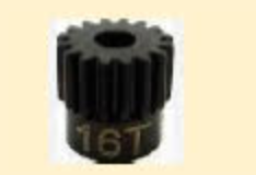 Mod0.5 Hardened Steel 16t Pinion Gear 3.175MM Bore