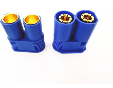 EC8 Connector w/ 8mm Gold Bullet Plug Male/Female