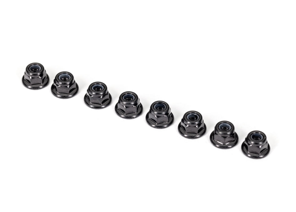 Nuts, 3mm flanged (8) Black