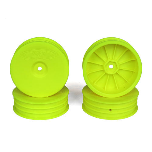 De Racing Slim Speedline Buggy Wheels for Associated B6 - B6D / Kyosho RB6 / Front / YELLOW / 4Pcs
