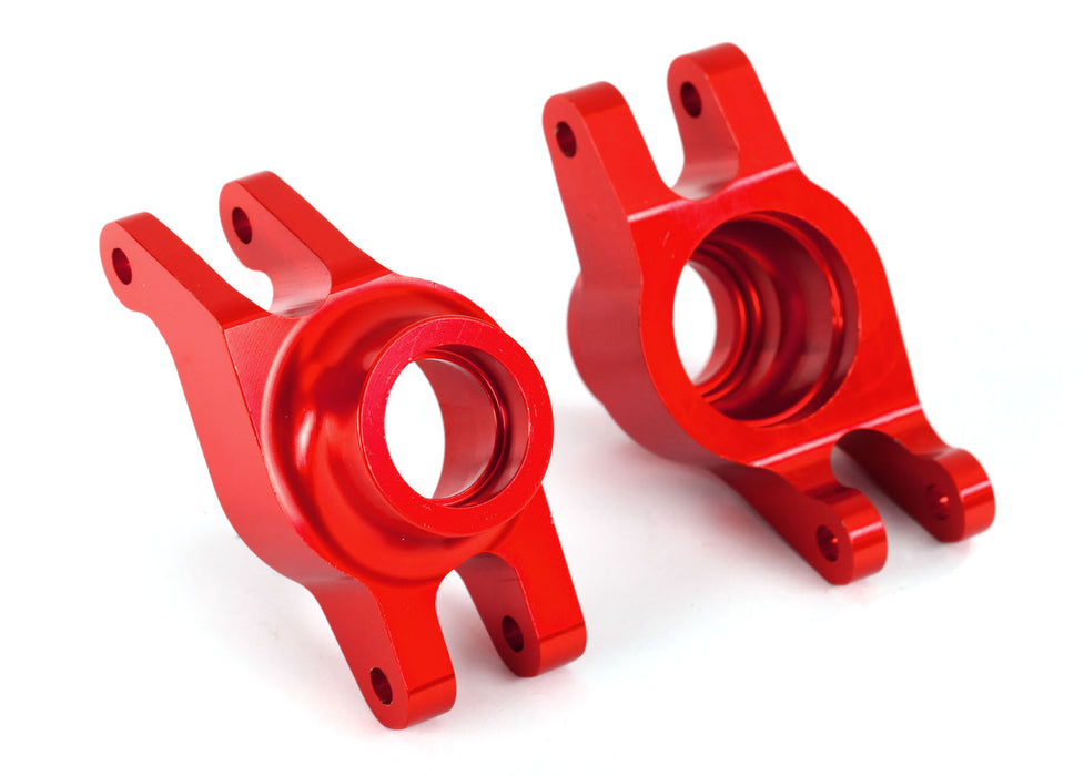 Carriers, stub axle (red-anodized 6061-T6 aluminum) (rear) (2)