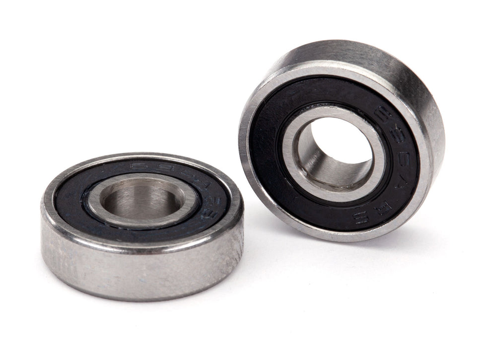 Ball bearing, black rubber sealed (6x16x5mm) (2)