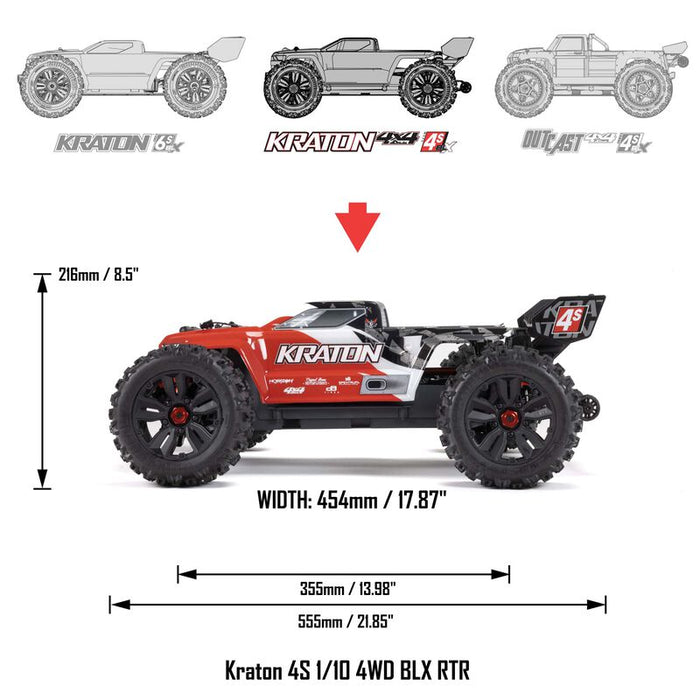 1/10 KRATON 4X4 4S V2 BLX SPEED MONSTER TRUCK RTR, GREEN
