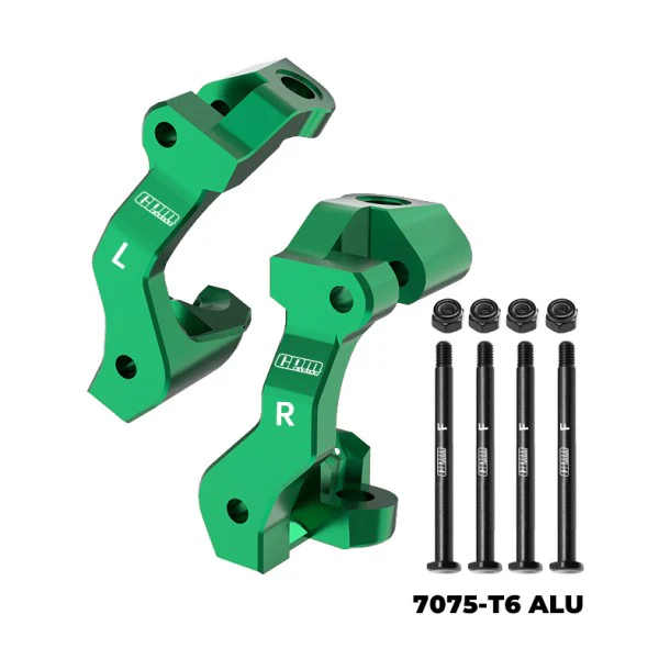 7075 ALLOY FRONT CASTER BLOCKS (C-HUBS) GREEN 10732