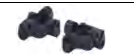 AZTAB Aluminum Front Steering C-Hub for Losi Mini T LOS214006