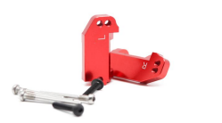 AZTAB Traxxas 1/10 2WD Slash, Stampede, Rustler, Aluminum Alloy Front Caster Blocks (RED)