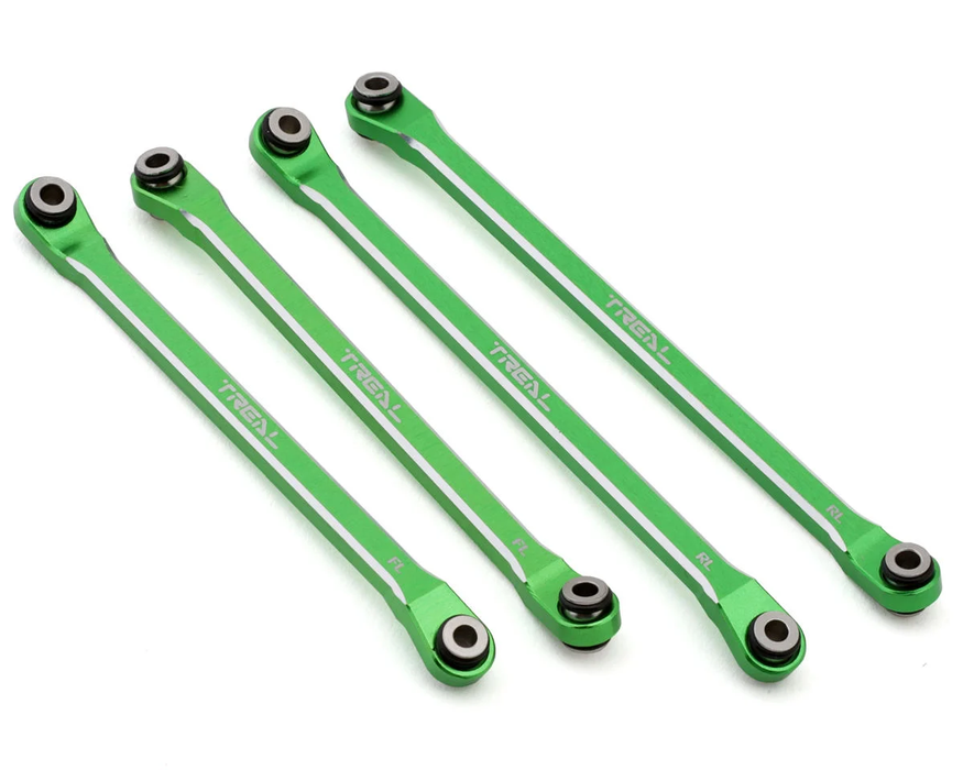 TREAL UTB18 Capra Lower Links Set (4pcs) Aluminum 7075 Lower Chassis 4-Links Upgrades Green