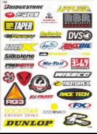 Bridgestone/ FX Decals Sticker Sheet