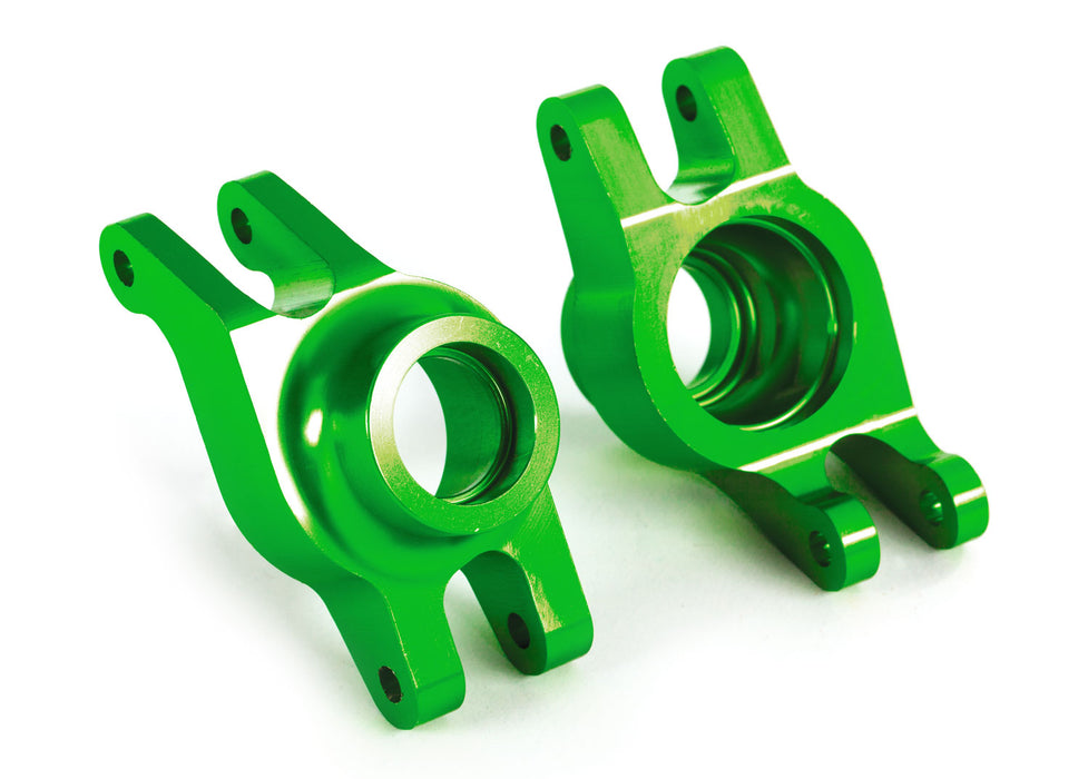Carriers, stub axle (green-anodized 6061-T6 aluminum) (rear) (2)