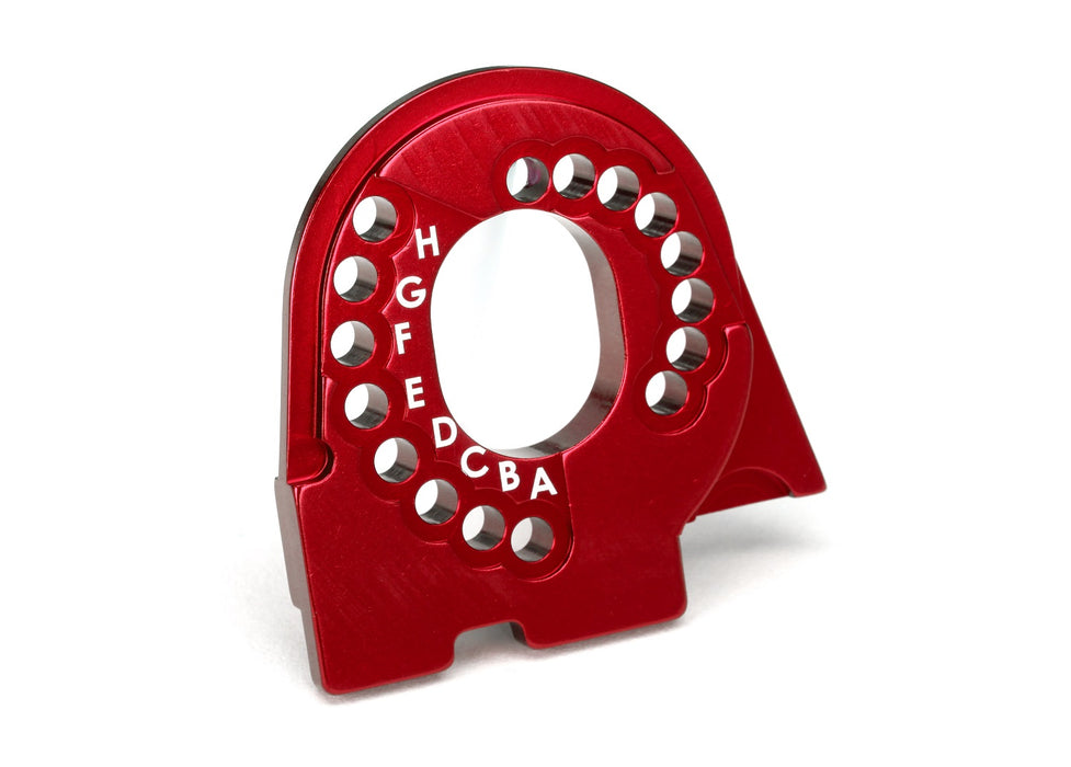 Motor mount plate, 6061-T6 aluminum (red-anodized)