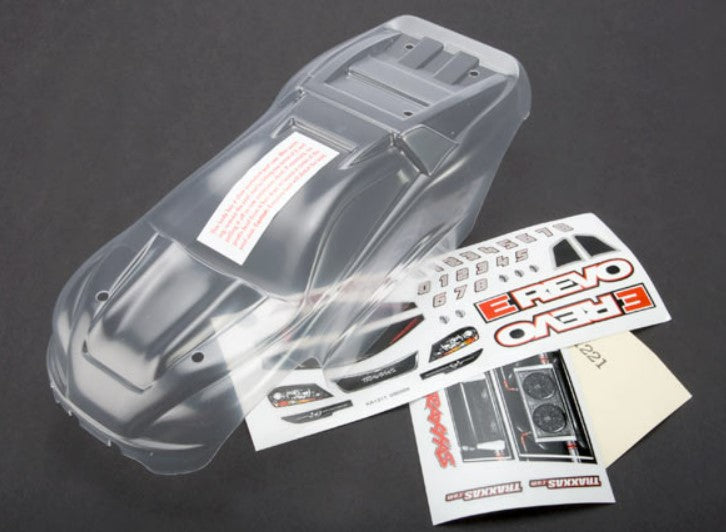 Body, 1/16 E-Revo® (clear, requires painting)/ grille and lights decal sheet