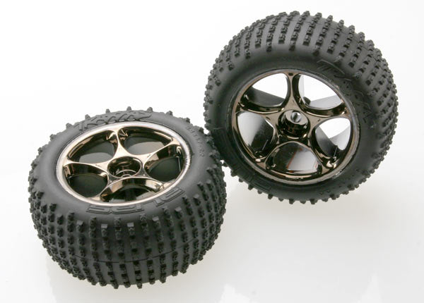 Tires & wheels, assembled (Tracer 2.2' black chrome wheels, Alias 2.2' tires) (2) (Bandit rear, medium compound with foam inserts) (TSM rated)