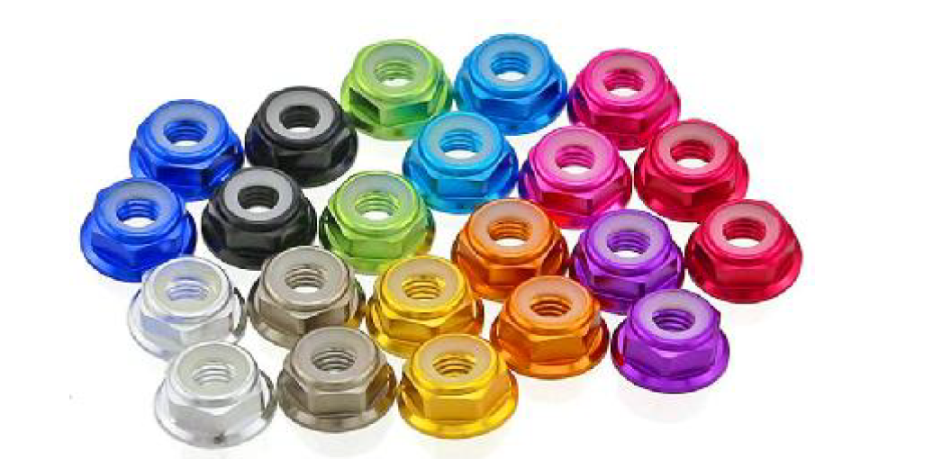 Flange Nylon Lock Nut M4 Regular CW 4pcs/bag (Golden)