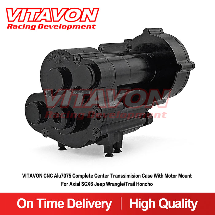 VITAVON CNC Alu7075 Center Transsimision Case With Motor Mount For Axial SCX6 Jeep Wrangle/Trail Honcho - Vitavon
