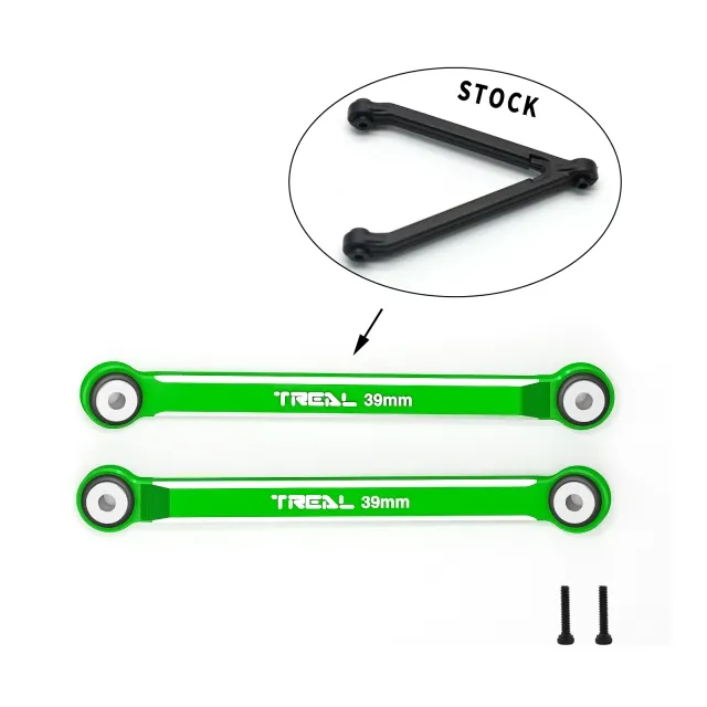 TREAL SCX24 Upper 2 links (4 Links Conversion)39mm Alu#7075 for Axial SCX24 C10 Bronco Gladiator 1/24 Scale Trucks Red